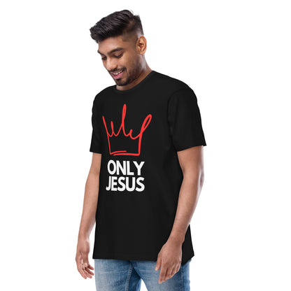 Men’s premium heavyweight tee | ONLY JESUS | HAPPYPEOPLE BRANDMISSION