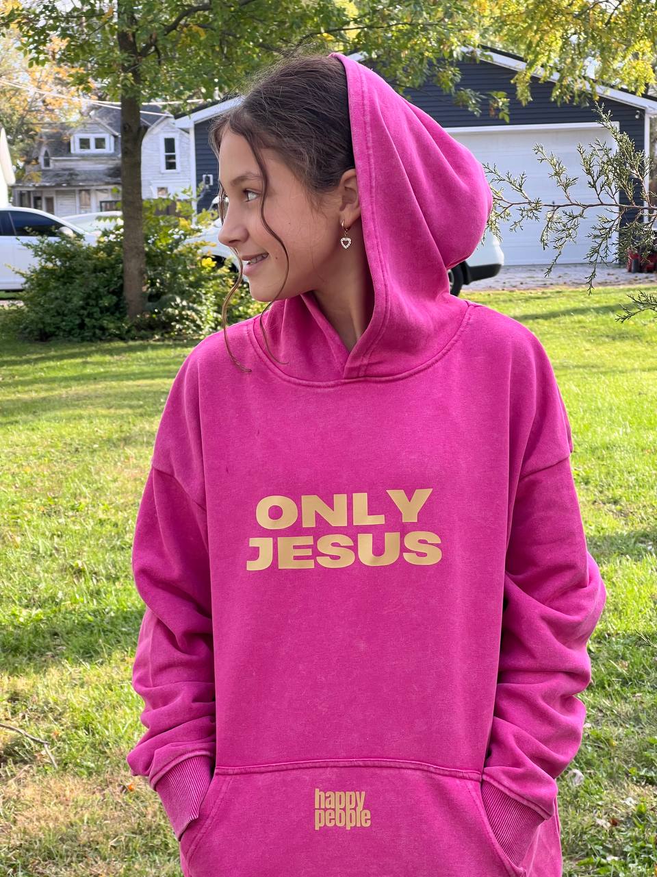 ✨ ONLY JESUS Vintage Hoodie - HAPPYPEOPLE BRANDMISSION ✨