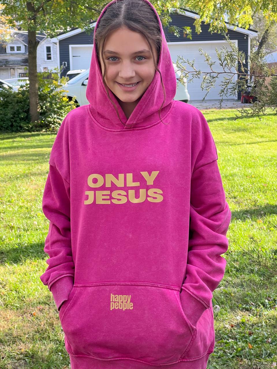 ✨ ONLY JESUS Vintage Hoodie - HAPPYPEOPLE BRANDMISSION ✨