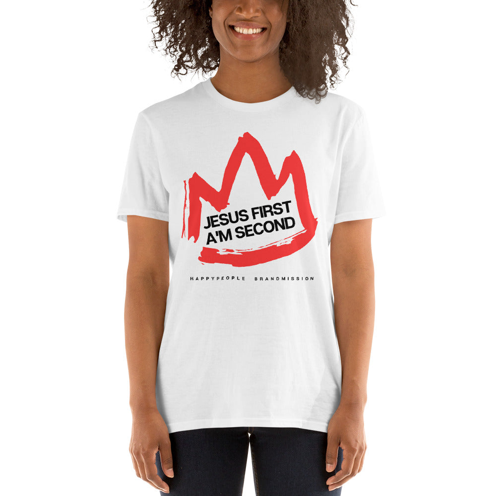 Unisex T-Shirt | JESUS FIRST A'M SECOND | HAPPYPEOPLE BRANDMISSION