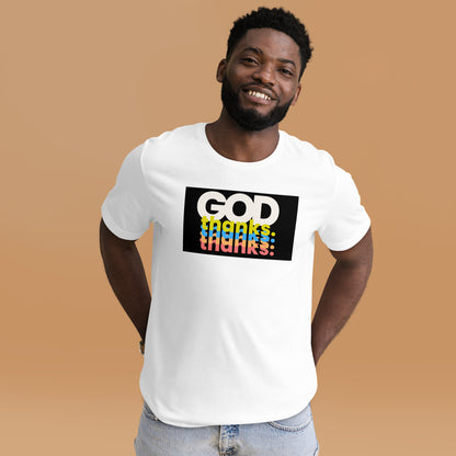 Unisex t-shirt | GOD THANKS | HAPPYPEOPLE BRANDMISSION