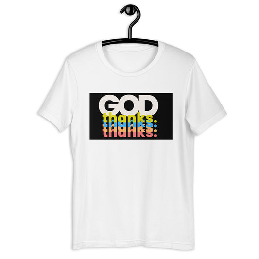 Unisex t-shirt | GOD THANKS | HAPPYPEOPLE BRANDMISSION