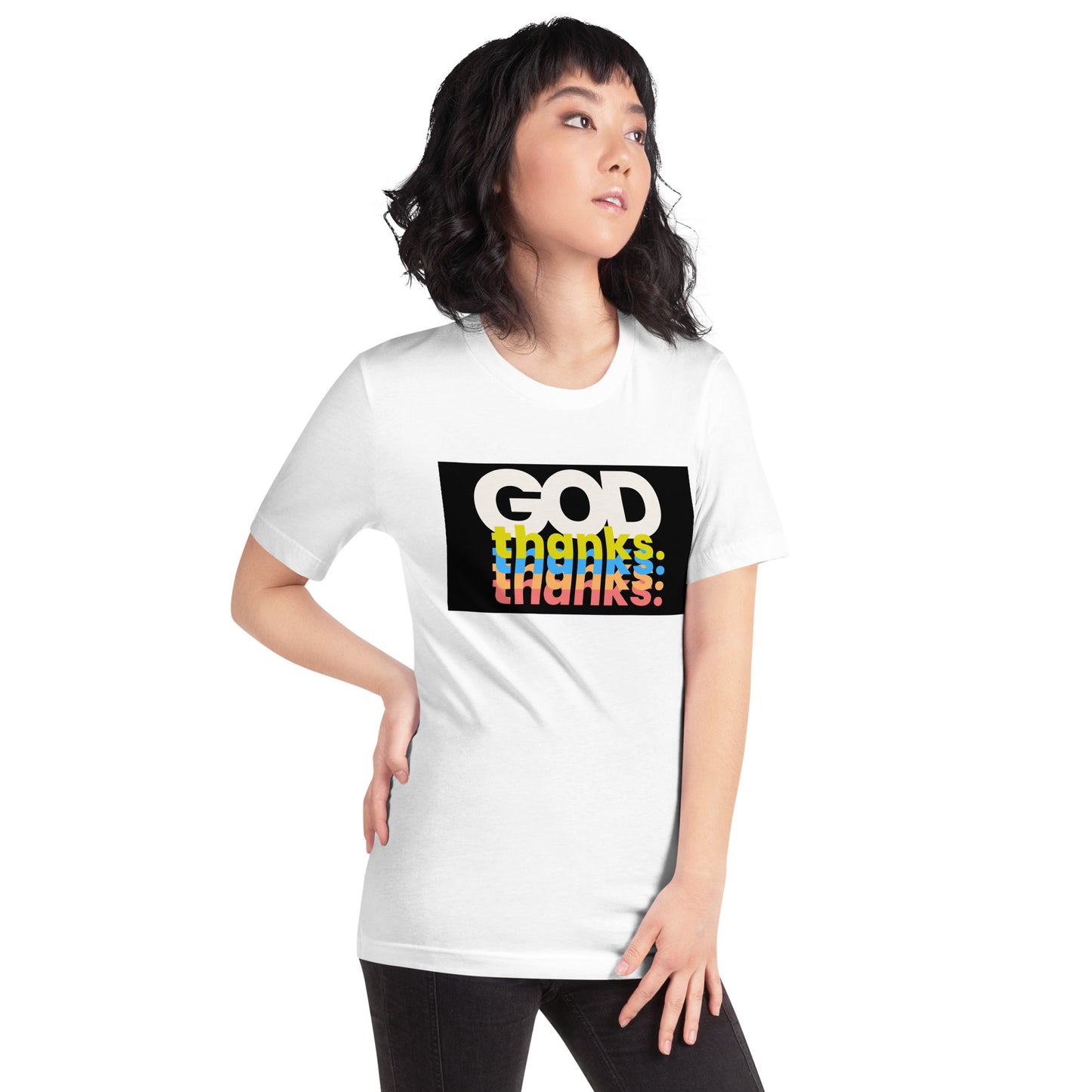 Unisex t-shirt | GOD THANKS | HAPPYPEOPLE BRANDMISSION