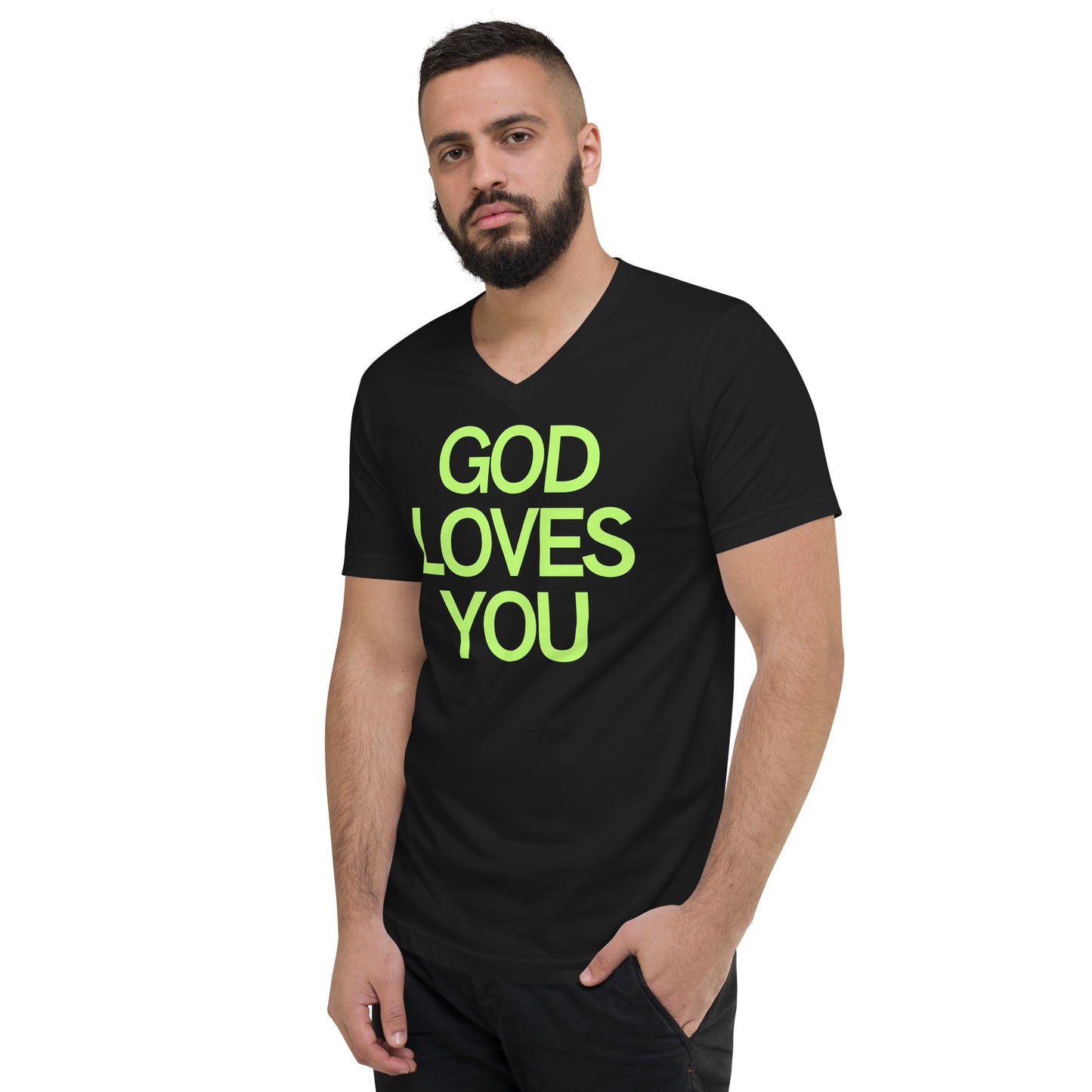 Unisex Short Sleeve V-Neck T-Shirt