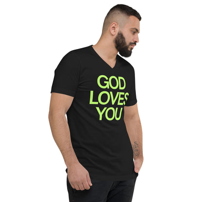 Unisex Short Sleeve V-Neck T-Shirt