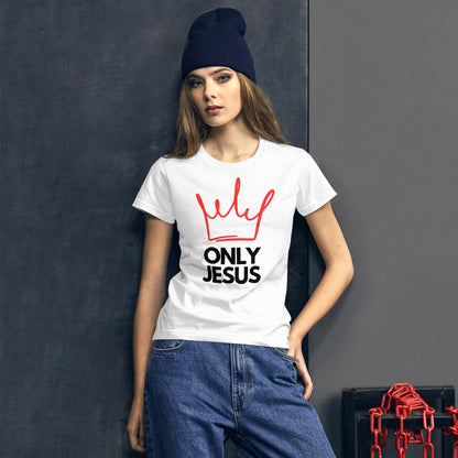 Women's short sleeve t-shirt | ONLY JESUS | HAPPYPEOPLE BRANDMISSION